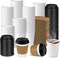 100-Pack 8 oz Thickened Disposable Coffee Cups with Lids and Sleeves, To Go Cups for Hot Beverages, Perfect for Hot Coffee, Cocoa, and Chocolate